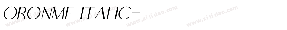 OronMF Italic字体转换